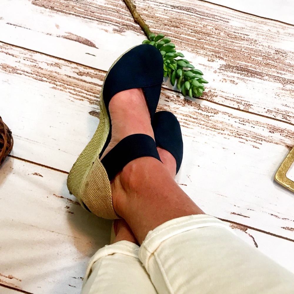 Lauren Ralph Lauren Navy Espadrille 8.5